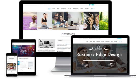 Responsive web design mockup