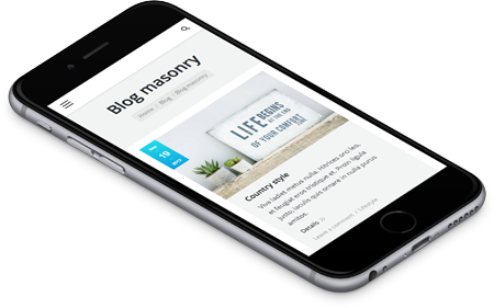 Mobile website mockup